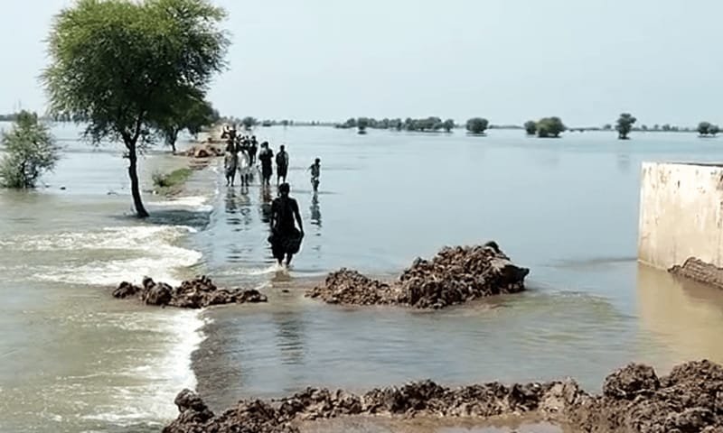 Larkana: SUPARCO Satellite Report Reveals Indus River Nearing Flood Protection Bund, Raising Risks to Residential Areas and Farmland